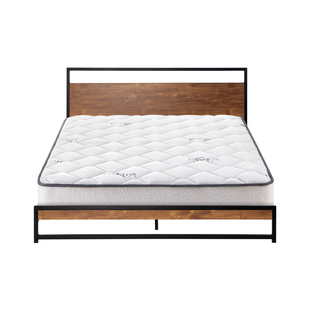 Oikiture Metal Bed Frame Queen Size Beds Platform with Mattress-Bed Frame-PEROZ Accessories