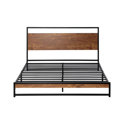 Oikiture Metal Bed Frame Queen Size Beds Base Platform Wood-Metal Bed Frames-PEROZ Accessories