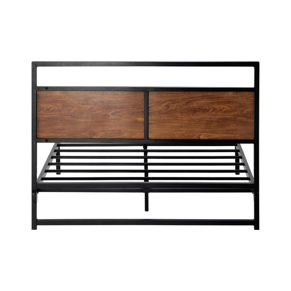 Oikiture Metal Bed Frame Single Size Beds Platform Wood-Metal Bed Frames-PEROZ Accessories