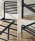 Oikiture Double Metal Bed Frame Railing-style Black-Metal Bed Frames-PEROZ Accessories