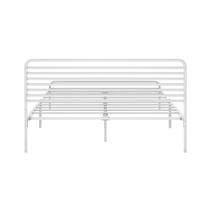 Oikiture Metal Bed Frame Double Size Platform White-Metal Bed Frames-PEROZ Accessories