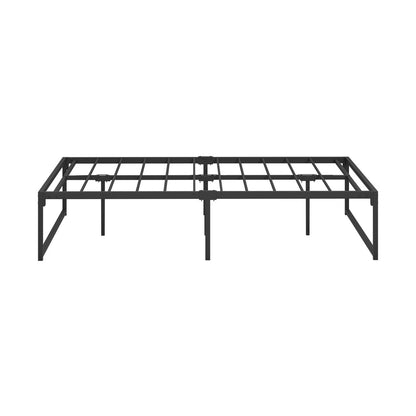 Oikiture Metal Bed Frame Double Size Beds Platform Black-Metal Bed Frames-PEROZ Accessories