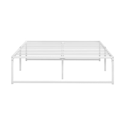 Oikiture Metal Bed Frame Double Size Bed Base White-Metal Bed Frame-PEROZ Accessories