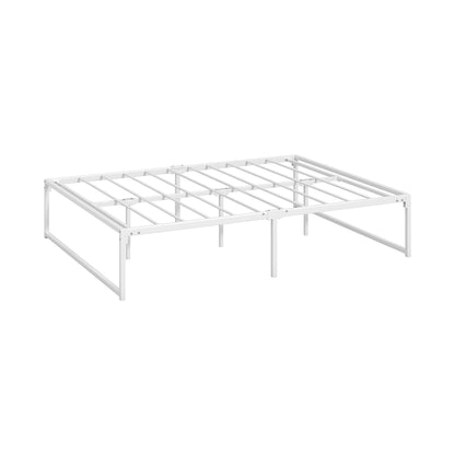Oikiture Metal Bed Frame Double Size Bed Base White-Metal Bed Frame-PEROZ Accessories