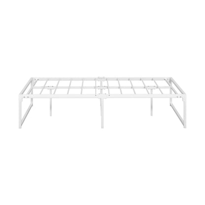Oikiture Metal Bed Frame Double Size Bed Base White-Metal Bed Frame-PEROZ Accessories