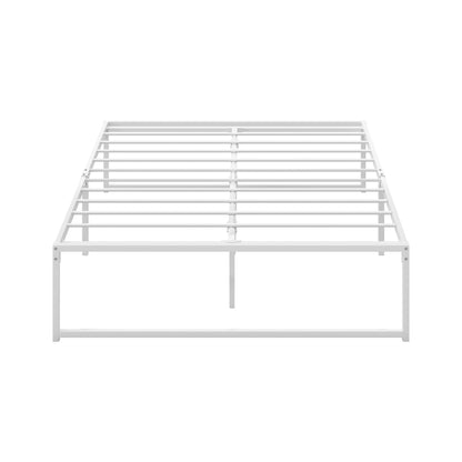 Oikiture Metal Bed Frame Double Size Bed Base White-Metal Bed Frame-PEROZ Accessories