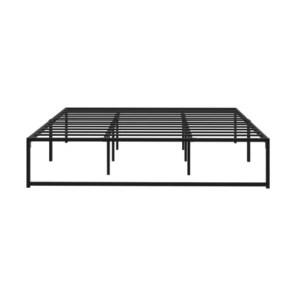 Oikiture Metal Bed Frame King Size Beds Base Platform Black-Metal Bed Frame-PEROZ Accessories