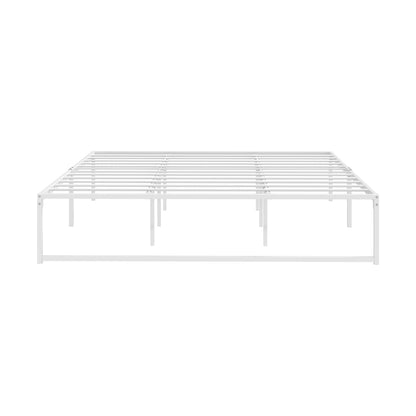 Oikiture Metal Bed Frame KIng Size Beds Base Platform White-Dining Chair-PEROZ Accessories