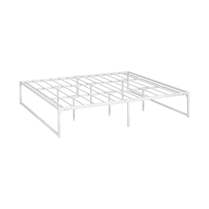 Oikiture Metal Bed Frame KIng Size Beds Base Platform White-Dining Chair-PEROZ Accessories
