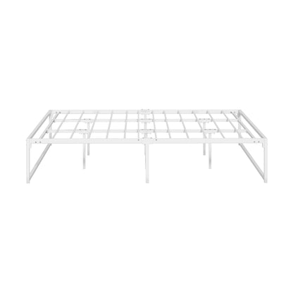 Oikiture Metal Bed Frame KIng Size Beds Base Platform White-Dining Chair-PEROZ Accessories