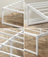 Oikiture Metal Bed Frame KIng Size Beds Base Platform White-Dining Chair-PEROZ Accessories