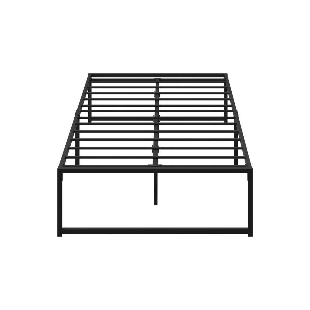 Oikiture Metal Bed Frame King Single Beds Platform Black-Metal Bed Frames-PEROZ Accessories