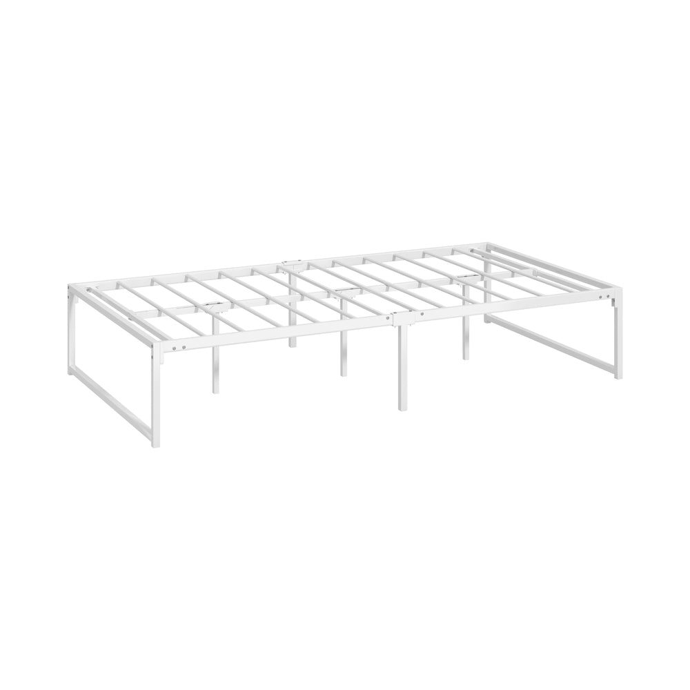 Oikiture Metal Bed Frame King Single Bed Base White-Metal Bed Frame-PEROZ Accessories