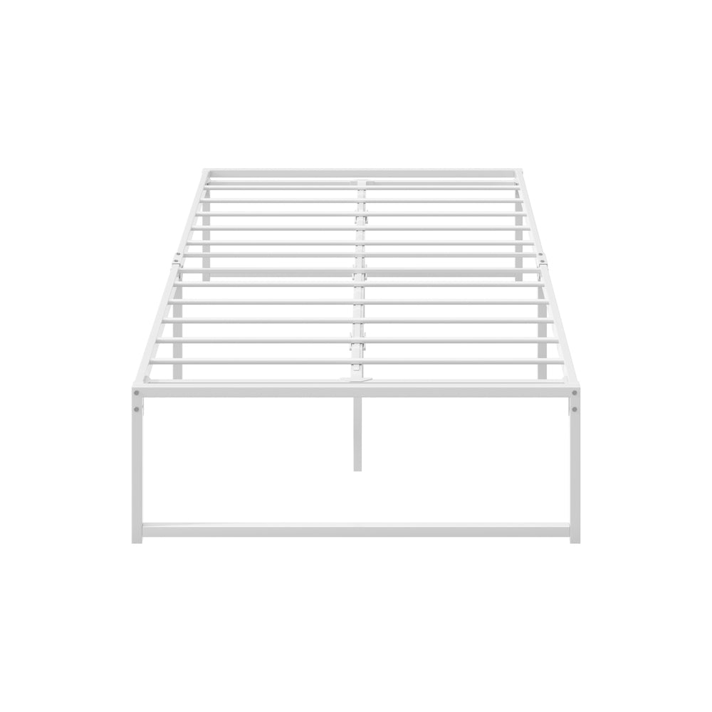 Oikiture Metal Bed Frame King Single Bed Base White-Metal Bed Frame-PEROZ Accessories