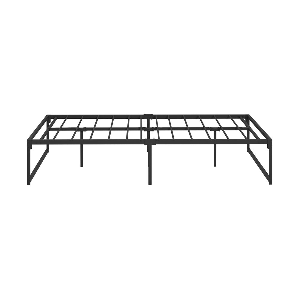 Oikiture Metal Bed Frame Queen Size Beds Platform Black-Metal Bed Frames-PEROZ Accessories