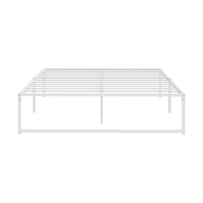 Oikiture Metal Bed Frame Queen Size Bed Base White-Metal Bed Frame-PEROZ Accessories