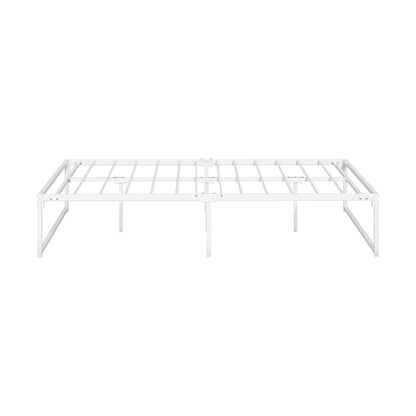 Oikiture Metal Bed Frame Queen Size Bed Base White-Metal Bed Frame-PEROZ Accessories
