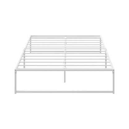 Oikiture Metal Bed Frame Queen Size Bed Base White-Metal Bed Frame-PEROZ Accessories