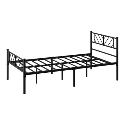 Oikiture Metal Bed Frame King Single Bed Base Platform Black SIS-Metal Bed Frame-PEROZ Accessories