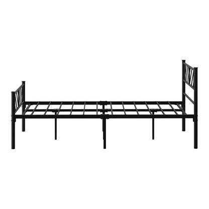 Oikiture Metal Bed Frame King Single Bed Base Platform Black SIS-Metal Bed Frame-PEROZ Accessories