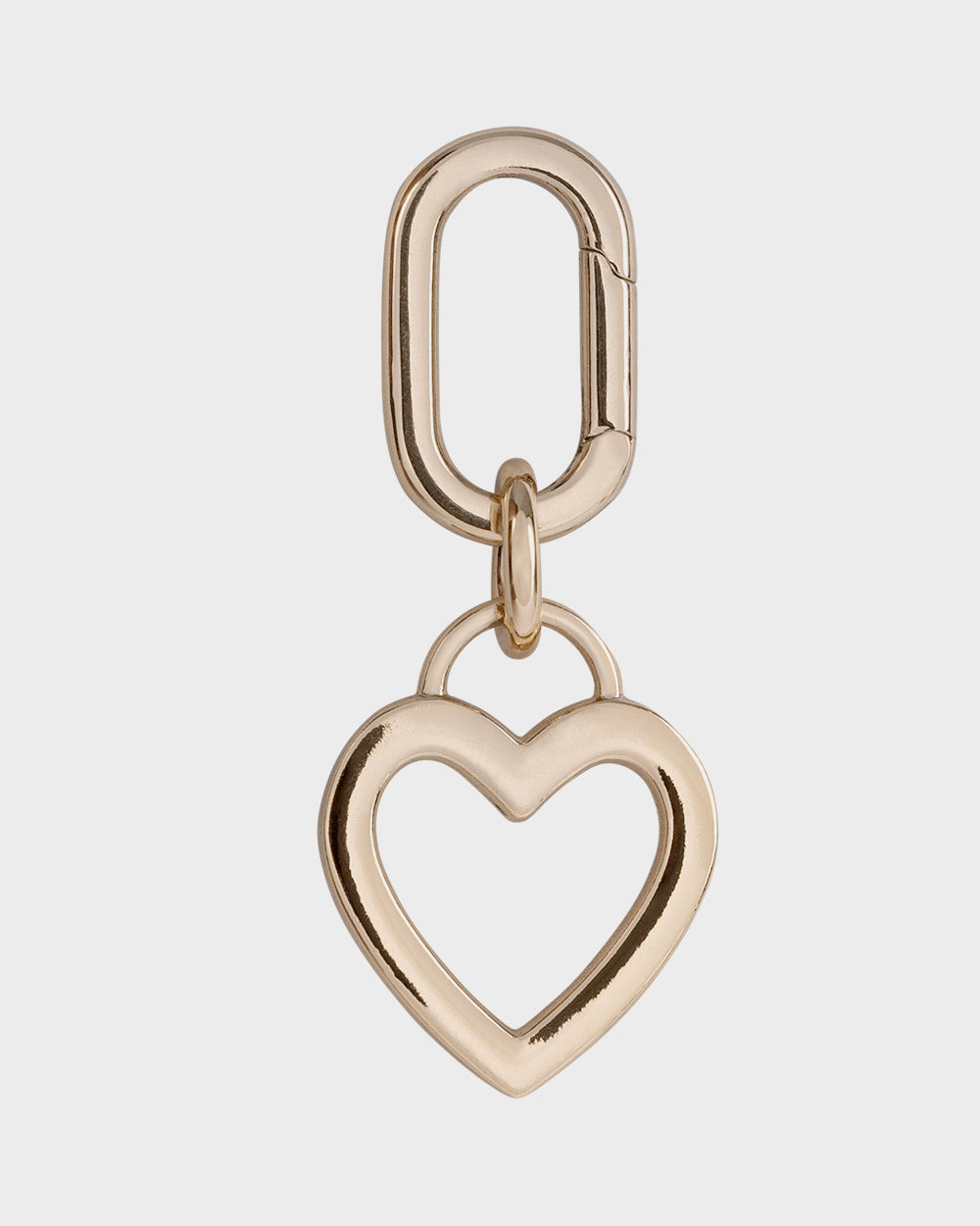Large Heart Charm With Oval Hinge Ring-Accessories-PEROZ Accessories