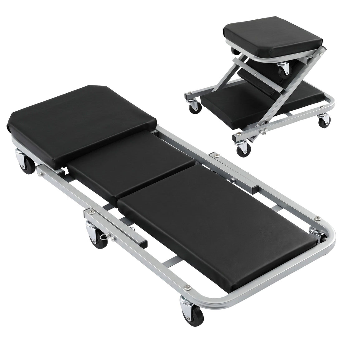 Giantz Garage Creeper 2-in-1 Mechanic Stool Rolling Automotive Z Creeper Seat-Auto Accessories > Auto Accessories Others > Automotive Repair &amp; Speciality Tools-PEROZ Accessories