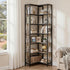 Artiss 6 Tiers Bookshelf Corner Shelf Bookcase Display Shelves Oak-Furniture > Living Room > Bookcases & Shelves-PEROZ Accessories