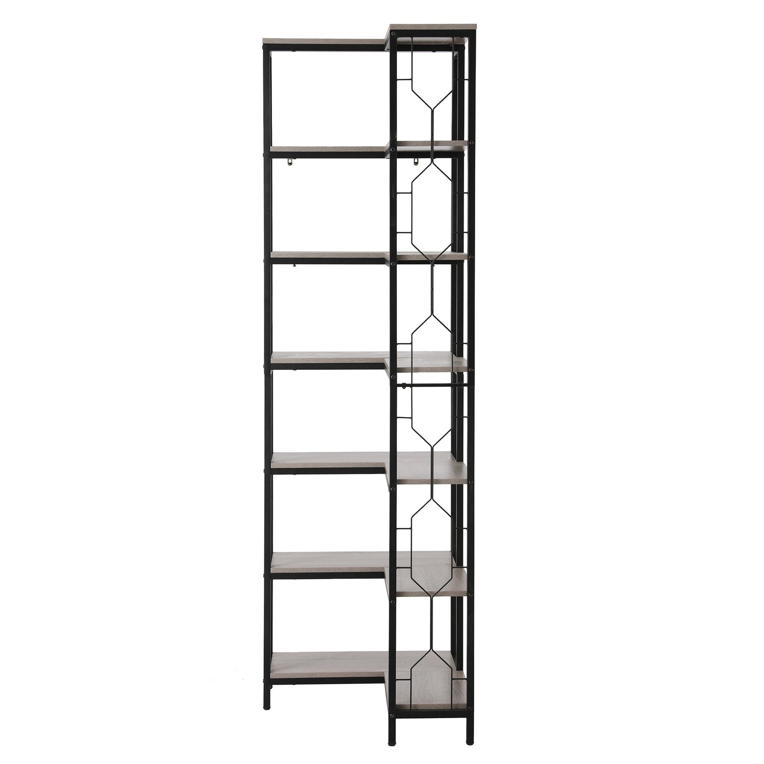 Artiss 6 Tiers Bookshelf Corner Shelf Bookcase Display Shelves Oak-Furniture > Living Room > Bookcases &amp; Shelves-PEROZ Accessories