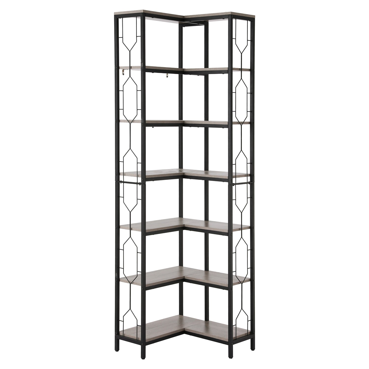 Artiss 6 Tiers Bookshelf Corner Shelf Bookcase Display Shelves Oak-Furniture > Living Room > Bookcases &amp; Shelves-PEROZ Accessories