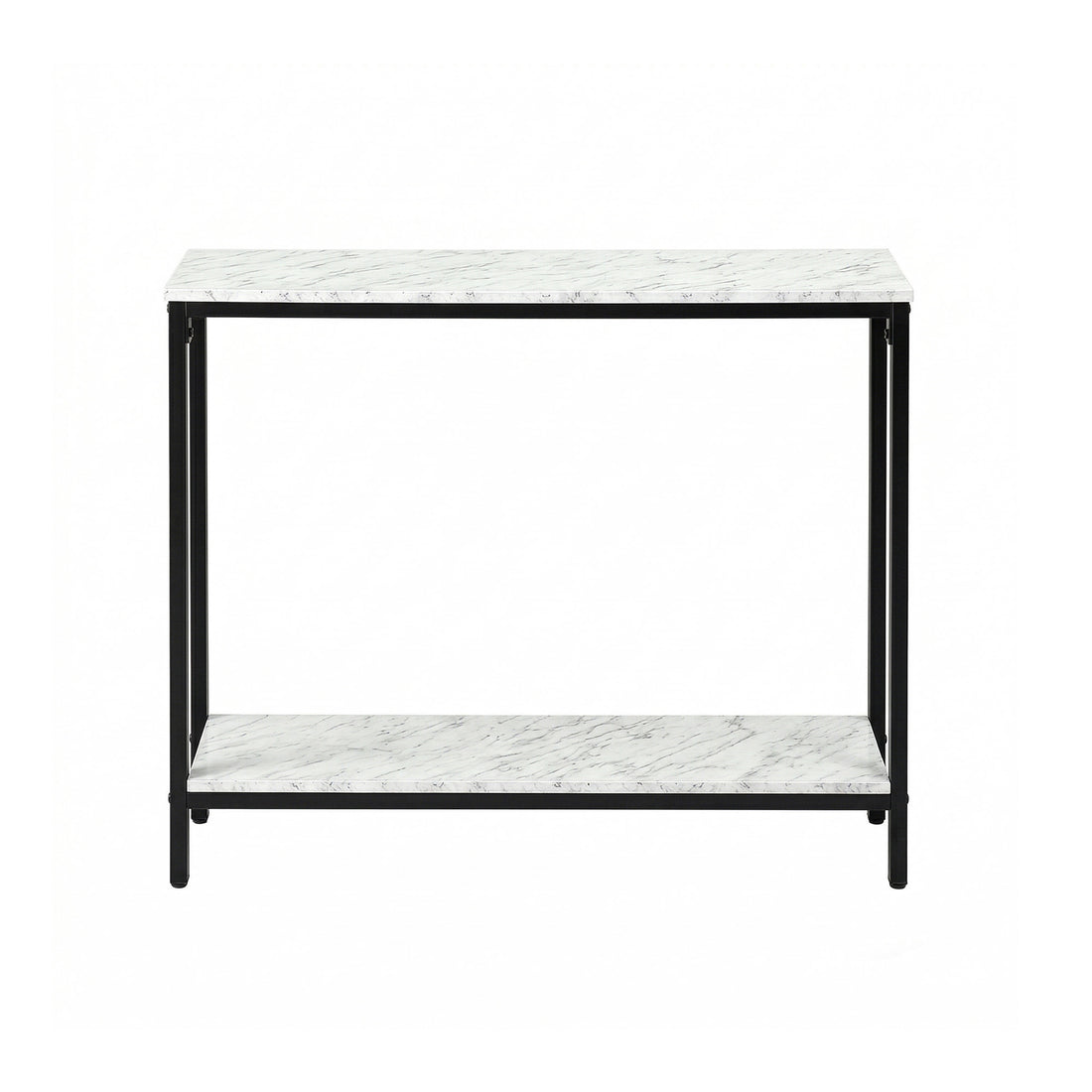 Artiss Console Table Entryway Hallway Display Desk Marble Effect White-Furniture > Living Room > Side Tables-PEROZ Accessories