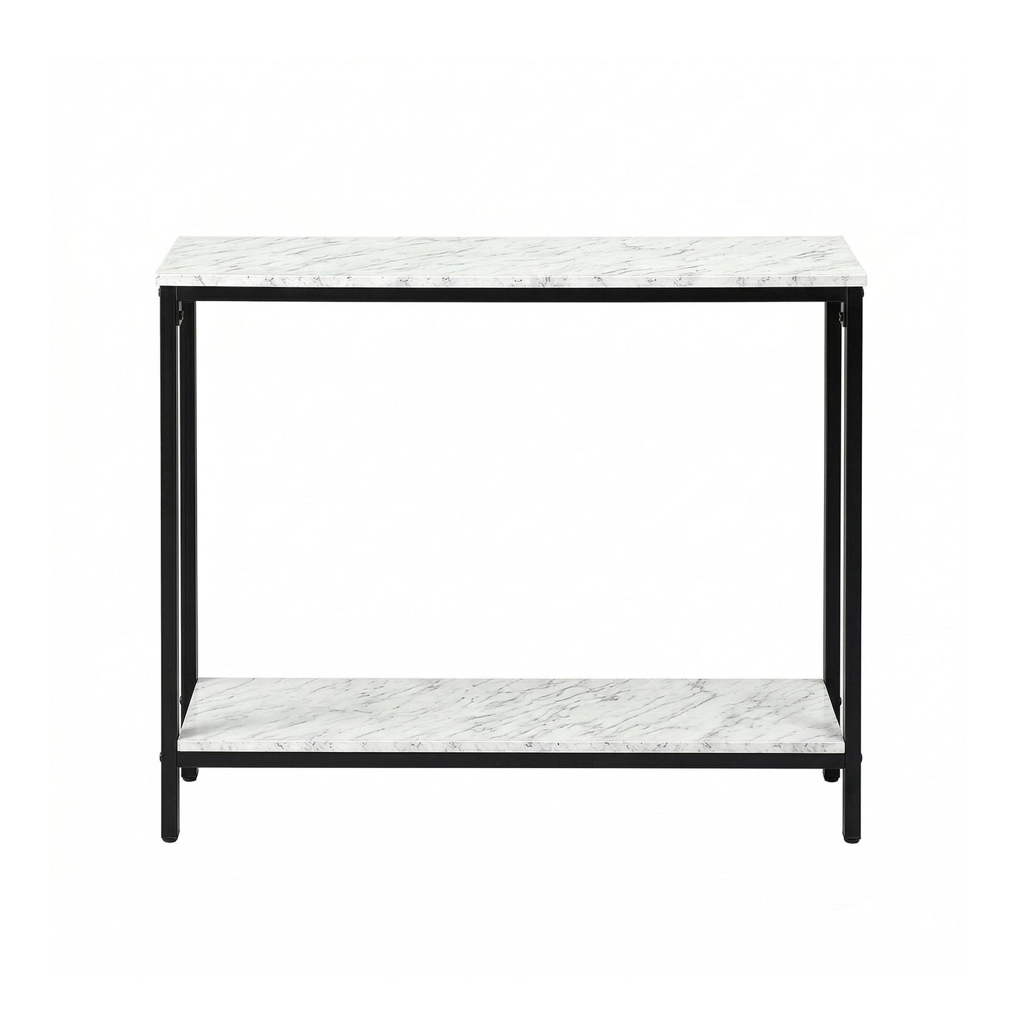 Artiss Console Table Entryway Hallway Display Desk Marble Effect White-Furniture > Living Room > Side Tables-PEROZ Accessories