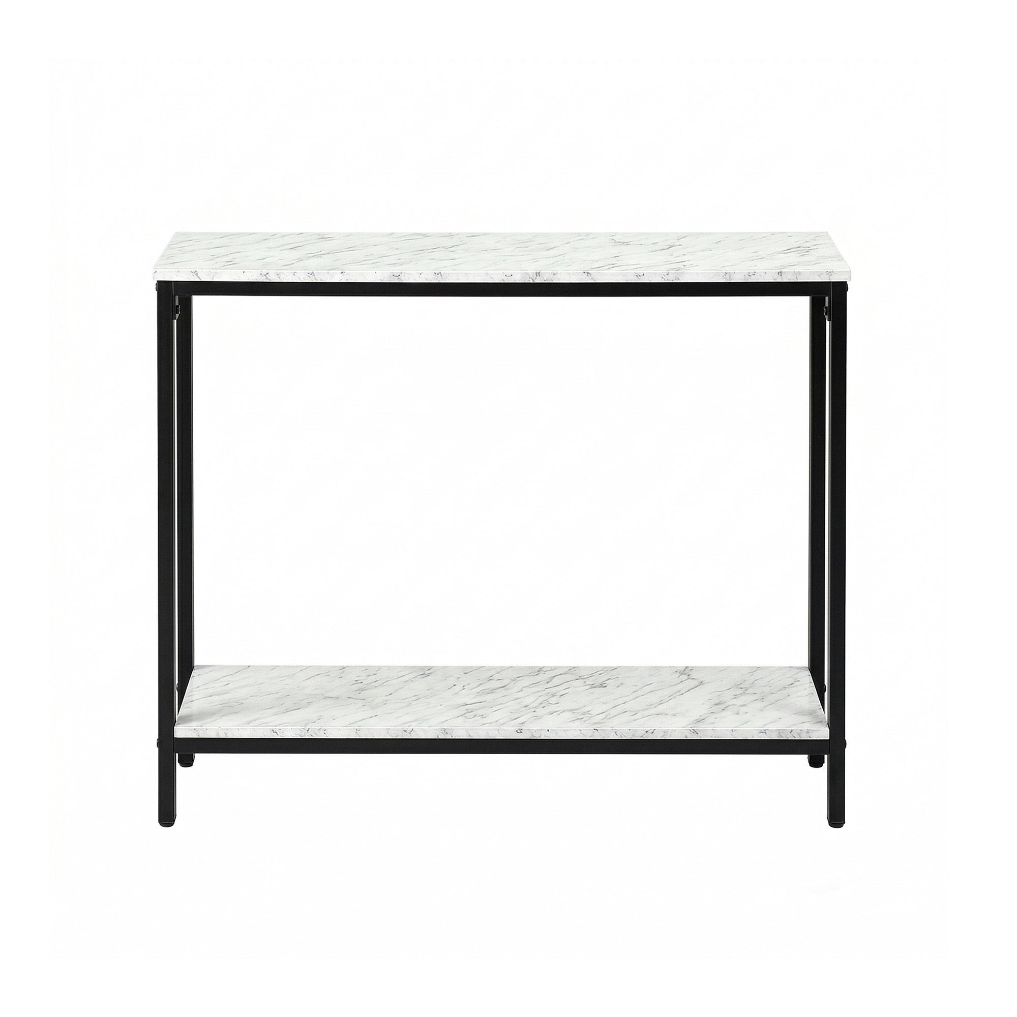 Artiss Console Table Entryway Hallway Display Desk Marble Effect White-Furniture > Living Room > Side Tables-PEROZ Accessories
