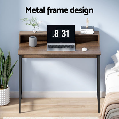 Artiss Computer Desk Shelf Oak 100CM-Office Desks-PEROZ Accessories