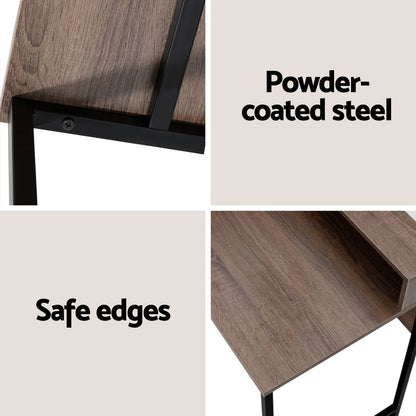 Artiss Computer Desk Shelf Oak 100CM-Office Desks-PEROZ Accessories