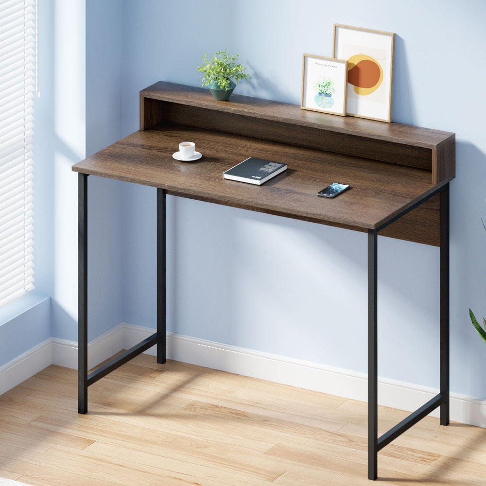 Artiss Computer Desk Shelf Oak 100CM-Office Desks-PEROZ Accessories