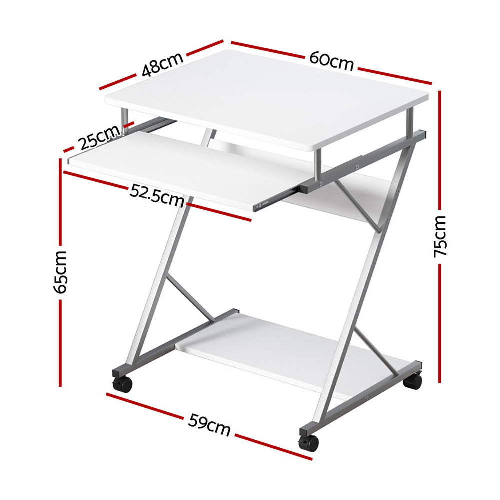 Artiss Computer Desk Keyboard Tray Shelf White 60CM-Furniture &gt; Office-PEROZ Accessories