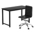 Artiss Computer Desk 120cm Executive Office Chairs Set PU Leather Low Back Black-Furniture > Office > Office & Desk Chairs-PEROZ Accessories