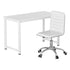 Artiss Computer Desk 120cm Executive Office Chairs Set PU Leather Low Back White-Furniture > Office > Office & Desk Chairs-PEROZ Accessories