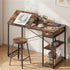 Artiss Computer Desk Drafting Drawing Table Tiltable Top Rustic Brown 108cm-Furniture > Office > Desks-PEROZ Accessories