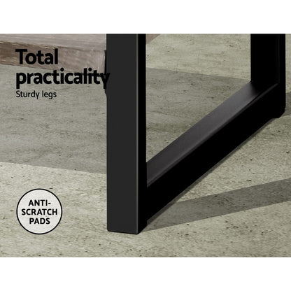 Artiss Bookshelf 3 Tiers - NOE Black and Oak-Bookcases &amp; Shelves-PEROZ Accessories