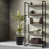 Artiss Bookshelf 5 Tiers - NOE Black and Oak-Bookcases & Shelves-PEROZ Accessories