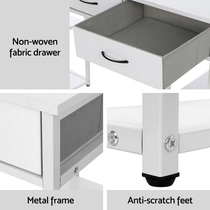 Artiss Computer Desk Drawer Shelves Study Table 120CM White-Furniture &gt; Office-PEROZ Accessories