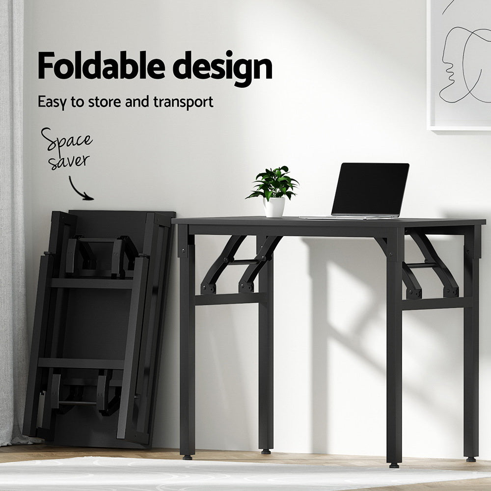 Artiss Computer Desk Mesh Office Chair Set Foldable Home Study Table Black-Furniture &gt; Office &gt; Desks-PEROZ Accessories