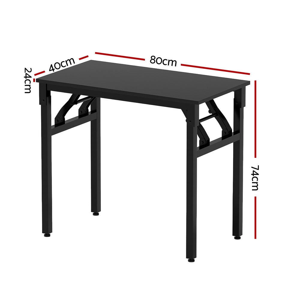 Artiss Computer Desk Foldable Balck 80CM-Office Desks-PEROZ Accessories