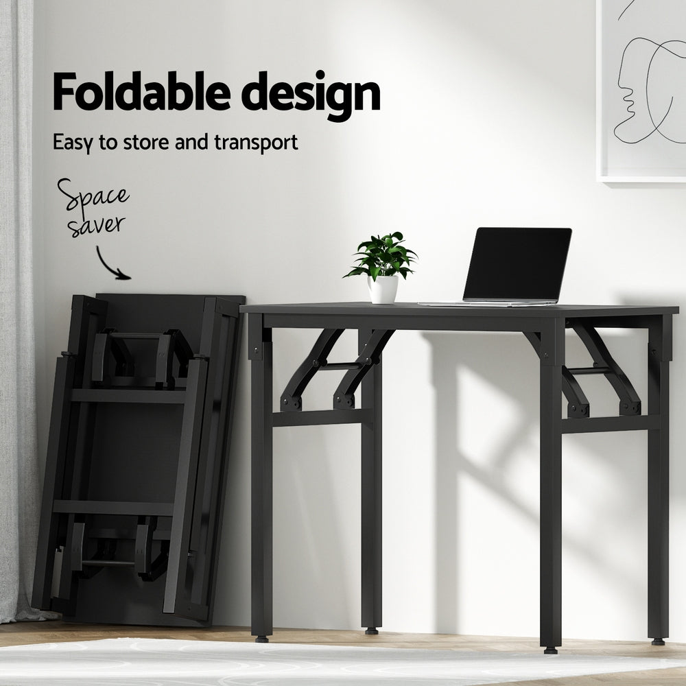 Artiss Computer Desk Foldable Balck 80CM-Office Desks-PEROZ Accessories