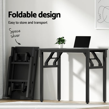 Artiss Computer Desk Foldable Balck 80CM-Office Desks-PEROZ Accessories