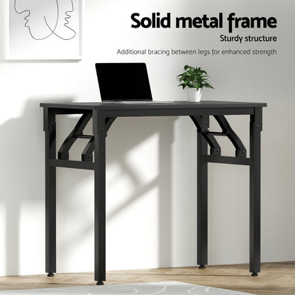 Artiss Computer Desk Foldable Balck 80CM-Office Desks-PEROZ Accessories