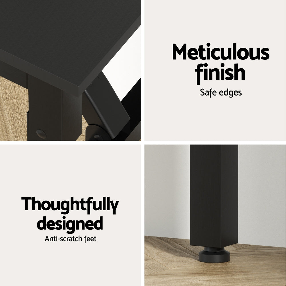 Artiss Computer Desk Foldable Balck 80CM-Office Desks-PEROZ Accessories