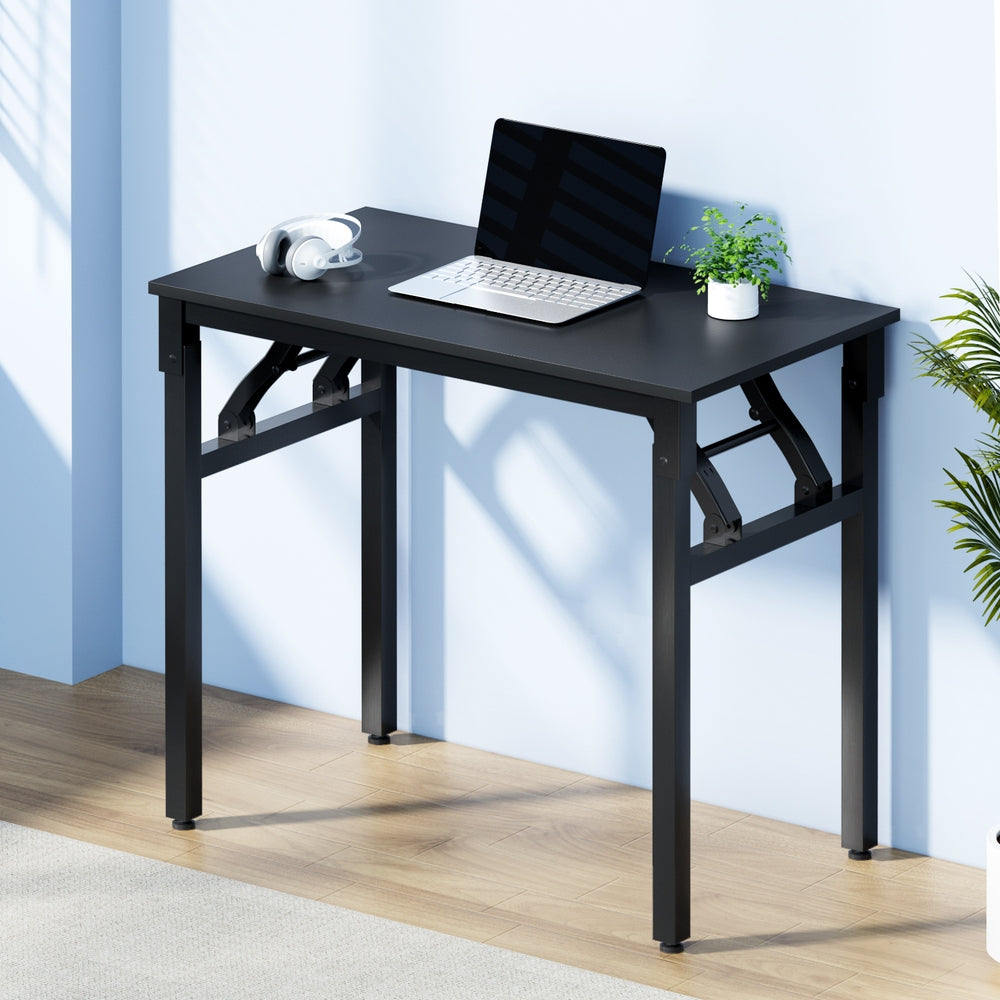 Artiss Computer Desk Foldable Balck 80CM-Office Desks-PEROZ Accessories