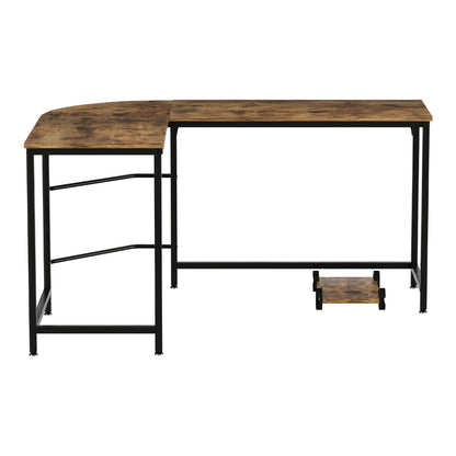 Artiss Computer Desk L-Shape CPU Stand Brown 147CM-Office Desks-PEROZ Accessories